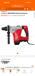 Milwaukee SDX-MAX Rotary Hammer