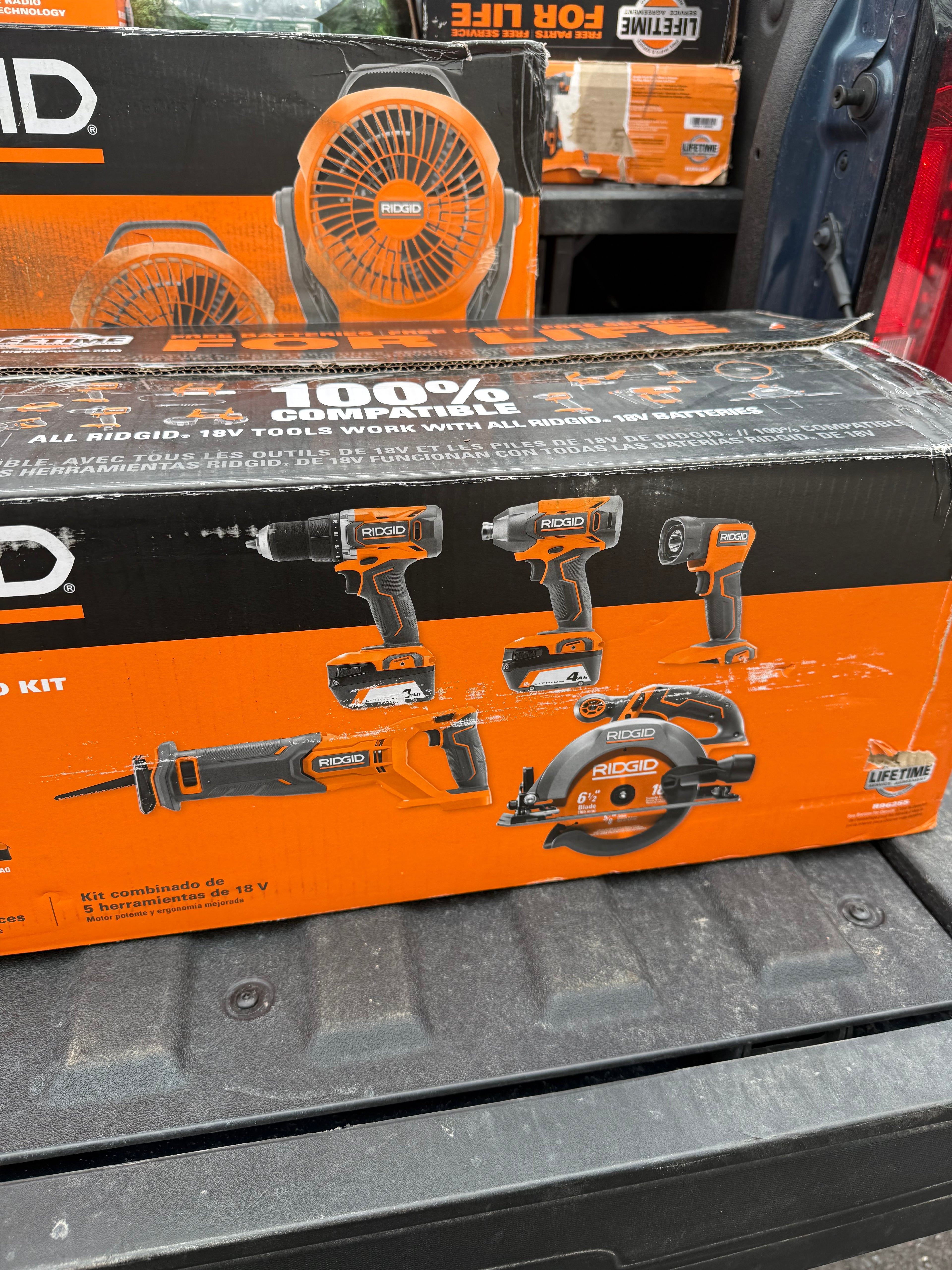 RIDGID18V Cordless 5-Tool Combo Kit
