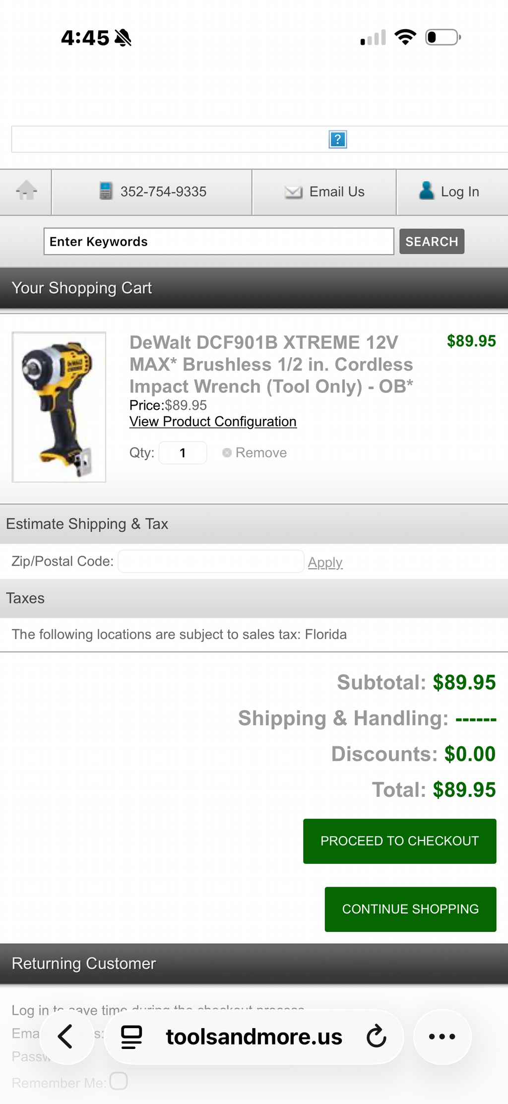Dewalt Impact Wrench DCF901B