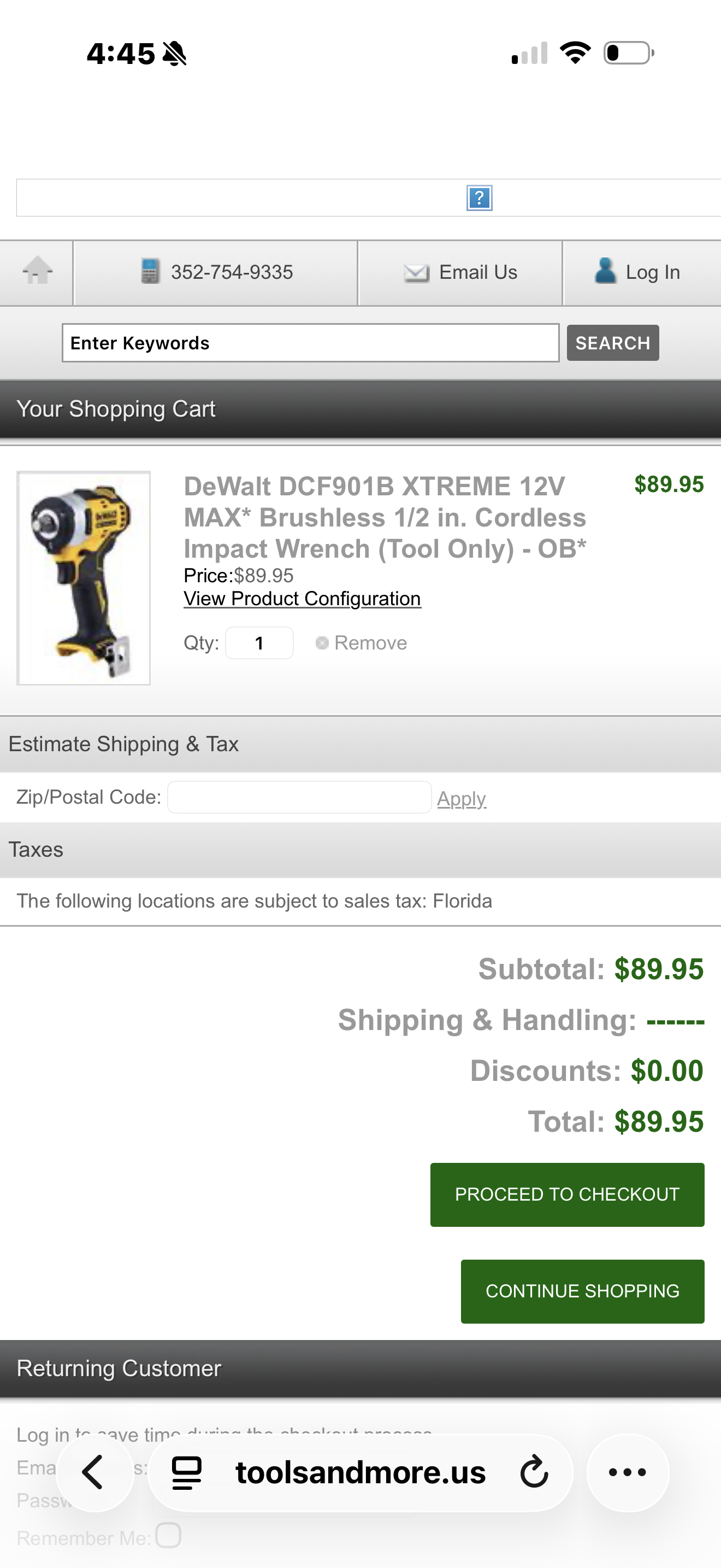 Dewalt Impact Wrench DCF901B