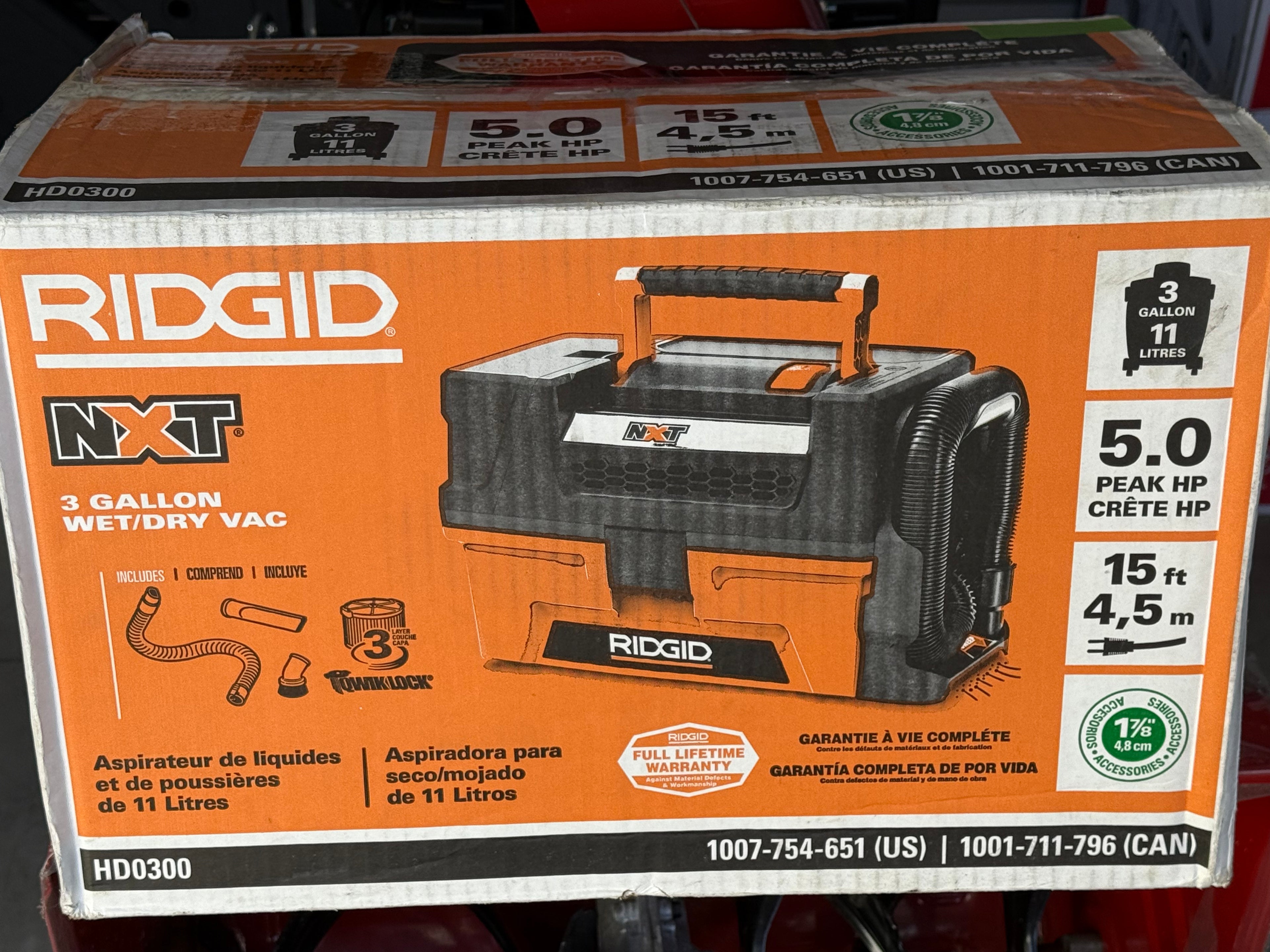 Rigid 3 Gallon Wet/Dry Vac