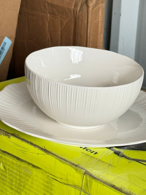 Bowl and Plate Set, 3 piece